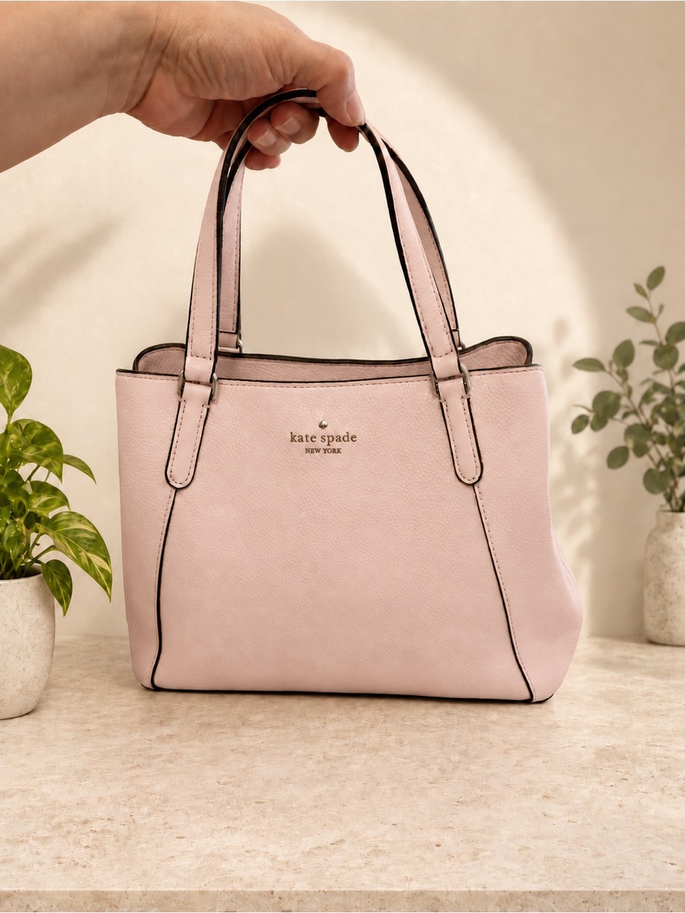kate spade Pale Pink Leather Top-Handle Tote